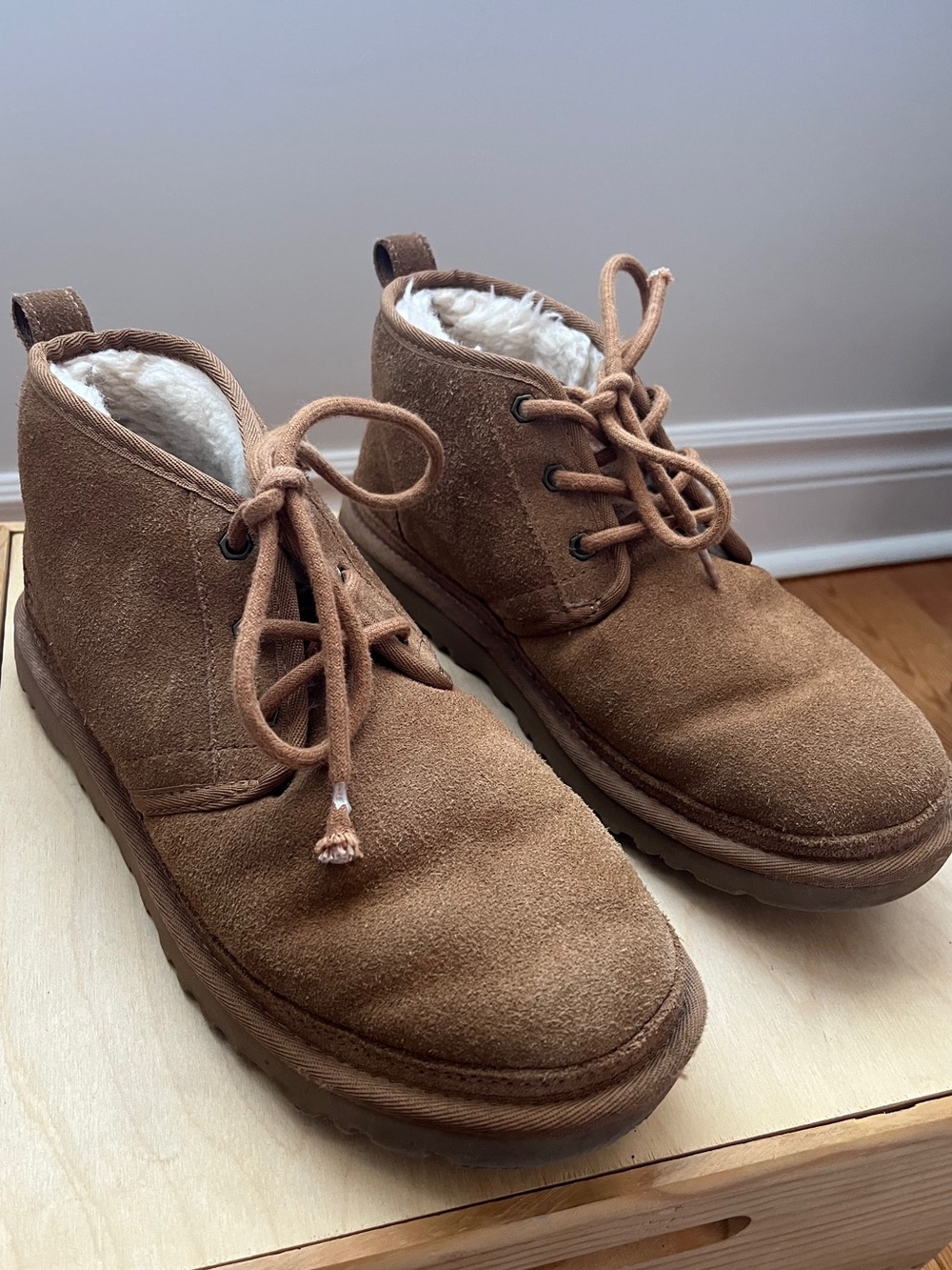 UGG Neumel Chestnut Suede Lace-Up Chukka Ankle Boot
